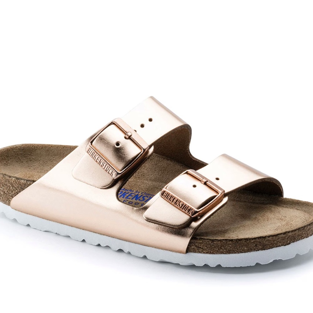 ARIZONA SOFT FOOTBED SANDAL BIRKENSTOCK 37
Color: White Copper